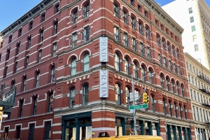 New York City yellow cab in SoHo